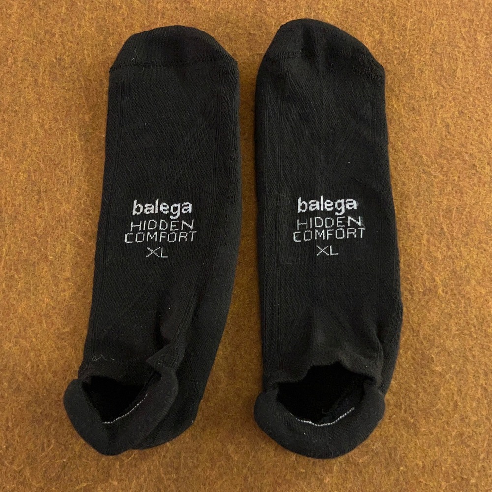 Balega Unisex XL Black Hidden Comfort No Show Athletic Running Socks New